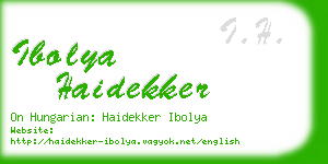 ibolya haidekker business card